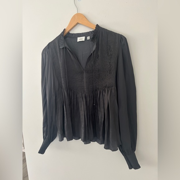 🐨 ARITZIA WILFRED MILOU BLOUSE IN COAL GREY - size XS 🐨 - Picture 5 of 9